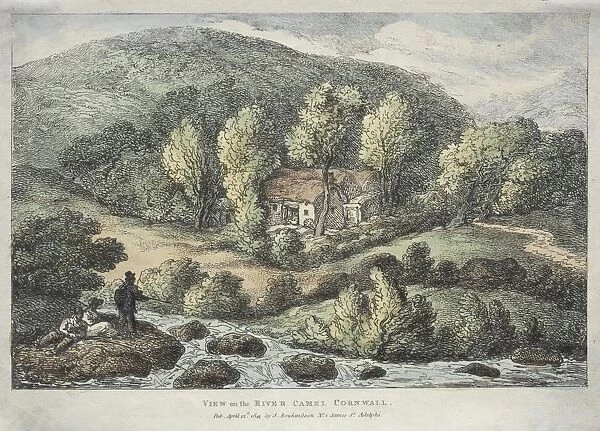 Views in Cornwall: View on the River Camel, Cornwall, 1812. Creator: Thomas Rowlandson (British