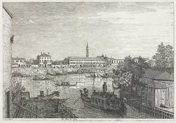 Views: The Harbor at Dolo, 1735-1746. Creator: Antonio Canaletto (Italian, 1697-1768)