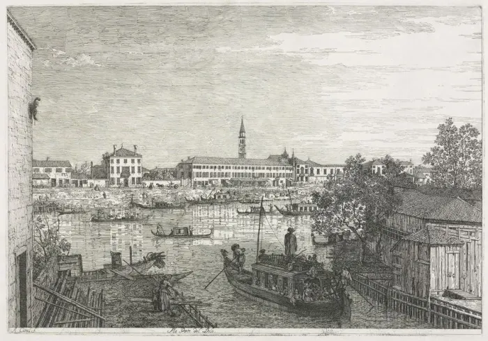 Framed Print : Views: The Harbor at Dolo, 1735-1746. Creator: Antonio Canaletto (Italian, 1697-1768) Framed Print : Views: The Harbor at Dolo, 1735-1746. Creator: Antonio Canaletto (Italian, 1697-1768)