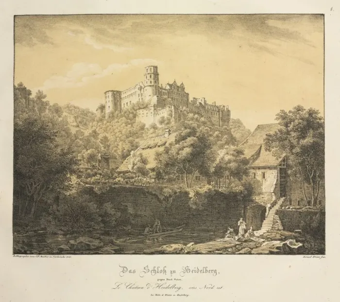 Framed Print : Six Views of Heidelberg Castle: Eastward, 1820 Framed Print : Six Views of Heidelberg Castle: Eastward, 1820