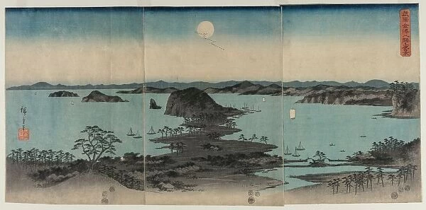 Eight Views of Kanazawa at Night, 1857. Creator: Utagawa Hiroshige (Japanese, 1797-1858)