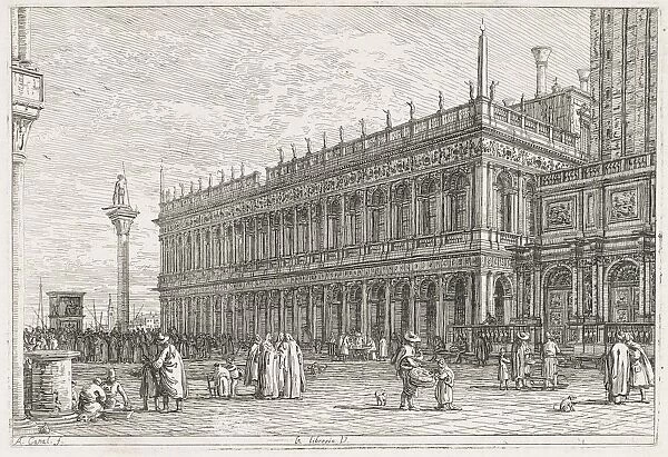 Views: The Library, Venice, 1735-1746. Creator: Antonio Canaletto (Italian, 1697-1768)