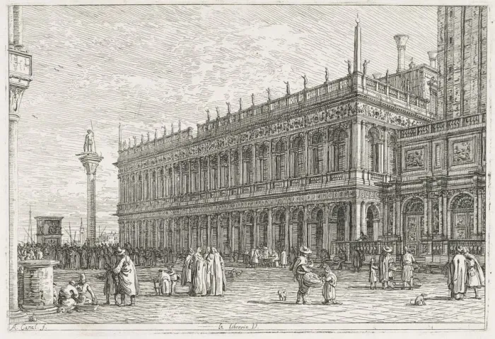 Framed Print : Views: The Library, Venice, 1735-1746. Creator: Antonio Canaletto (Italian, 1697-1768) Framed Print : Views: The Library, Venice, 1735-1746. Creator: Antonio Canaletto (Italian, 1697-1768)