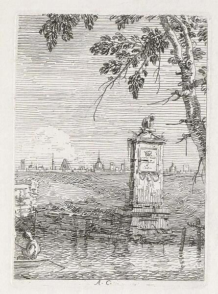 Views: The Little Monument under a Tree, 1735-1746. Creator: Antonio Canaletto (Italian