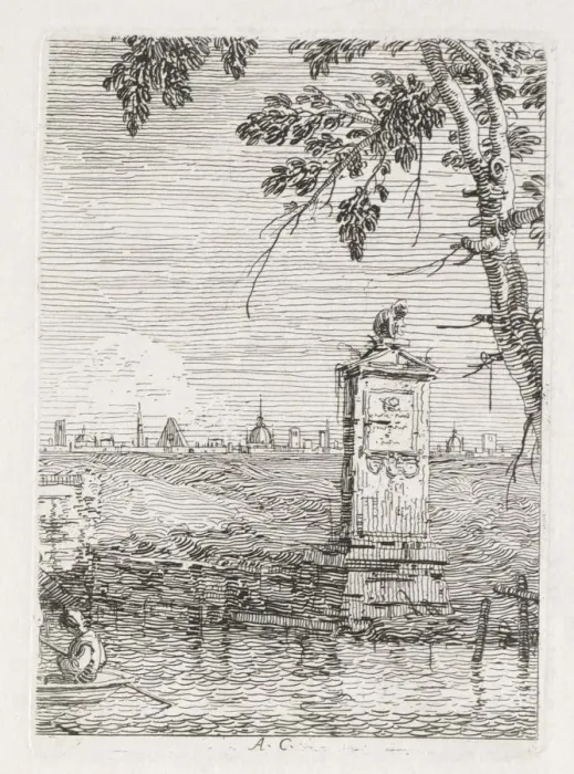 Framed Print : Views: The Little Monument under a Tree, 1735-1746. Creator: Antonio Canaletto (Italian Framed Print : Views: The Little Monument under a Tree, 1735-1746. Creator: Antonio Canaletto (Italian