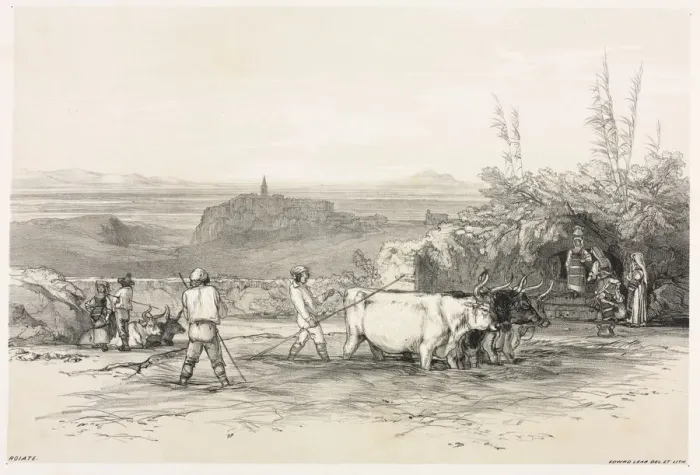 Framed Print : Views in Rome and Its Environs: Roiate, 1841. Creator: Edward Lear (British, 1812-1888); T Framed Print : Views in Rome and Its Environs: Roiate, 1841. Creator: Edward Lear (British, 1812-1888); T