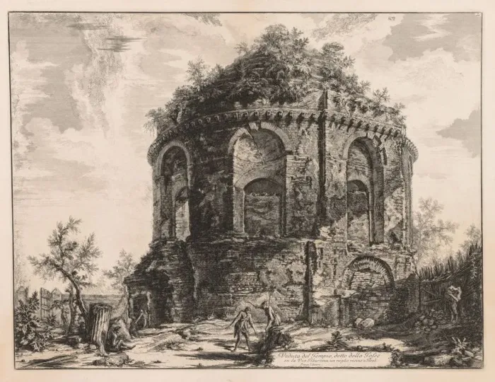 Framed Print : Views of Rome: The So-called Tempio della Tosse, near Tivoli, 1763 Framed Print : Views of Rome: The So-called Tempio della Tosse, near Tivoli, 1763
