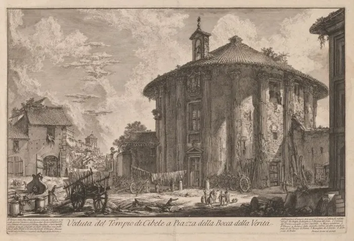 Framed Print : Views of Rome: The Temple of Portunus (?), 1758. Creator: Giovanni Battista Piranesi (Italian Framed Print : Views of Rome: The Temple of Portunus (?), 1758. Creator: Giovanni Battista Piranesi (Italian