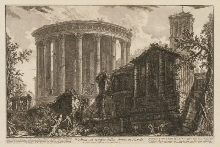 Framed Print : Views of Rome: Temple of the Sibyl at Tivoli. Creator: Giovanni Battista Piranesi (Italian Framed Print : Views of Rome: Temple of the Sibyl at Tivoli. Creator: Giovanni Battista Piranesi (Italian