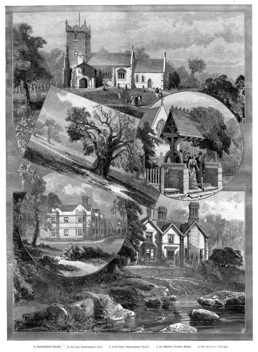 Framed Print : Views of Sandringham, Norfolk, 1887