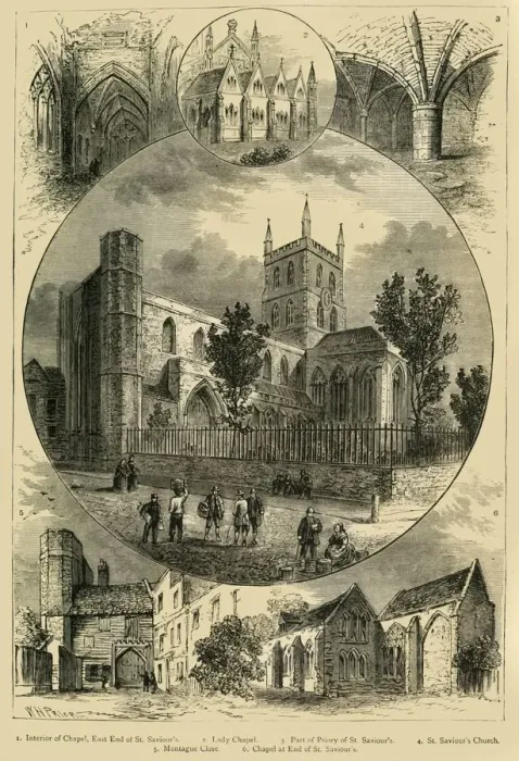 Framed Print : Views of St. Saviours Church, (c1878). Creator: Unknown Framed Print : Views of St. Saviours Church, (c1878). Creator: Unknown