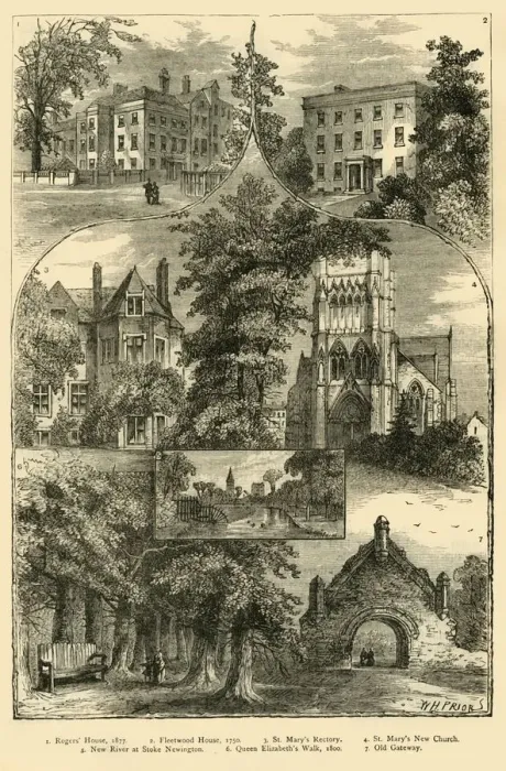 Framed Print : Views in Stoke Newington, c1876. Creator: Unknown Framed Print : Views in Stoke Newington, c1876. Creator: Unknown