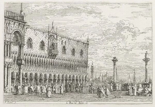 Views: The Stone of Proclamation at Venice, 1735-1746. Creator: Antonio Canaletto (Italian