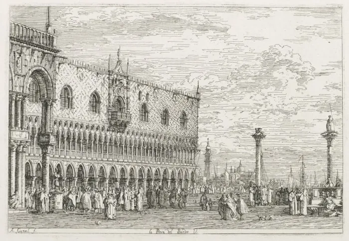 Framed Print : Views: The Stone of Proclamation at Venice, 1735-1746. Creator: Antonio Canaletto (Italian Framed Print : Views: The Stone of Proclamation at Venice, 1735-1746. Creator: Antonio Canaletto (Italian