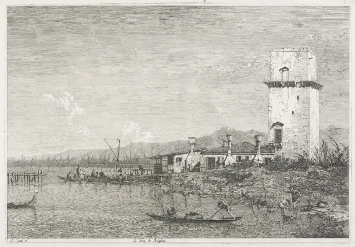 Framed Print : Views: The Tower of Malghera, 1735-1746. Creator: Antonio Canaletto (Italian, 1697-1768) Framed Print : Views: The Tower of Malghera, 1735-1746. Creator: Antonio Canaletto (Italian, 1697-1768)