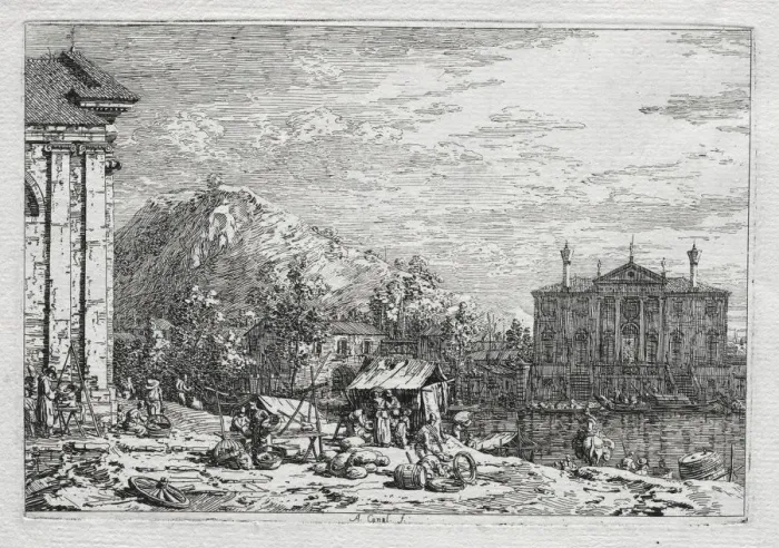 Framed Print : Views of Venice and Environs: A City Beyond a River, 1700s. Creator: Antonio Canaletto (Italian Framed Print : Views of Venice and Environs: A City Beyond a River, 1700s. Creator: Antonio Canaletto (Italian
