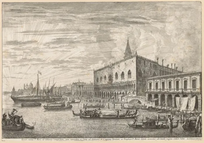 Framed Print : Views of Venice: The Molo and S. M. Della Salute, 1741. Creator: Michele Marieschi (Italian Framed Print : Views of Venice: The Molo and S. M. Della Salute, 1741. Creator: Michele Marieschi (Italian