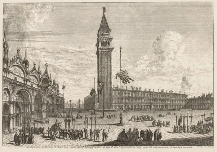 Framed Print : Views of Venice: Piazza and Piazzetta, 1741. Creator: Michele Marieschi (Italian, 1710-1743) Framed Print : Views of Venice: Piazza and Piazzetta, 1741. Creator: Michele Marieschi (Italian, 1710-1743)