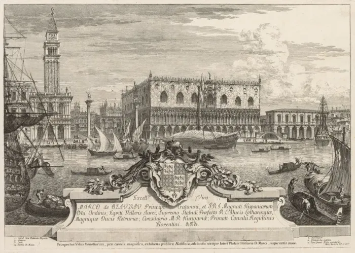 Framed Print : Views of Venice: The Piazzetta and Ducal Palace, 1741. Creator: Michele Marieschi (Italian Framed Print : Views of Venice: The Piazzetta and Ducal Palace, 1741. Creator: Michele Marieschi (Italian