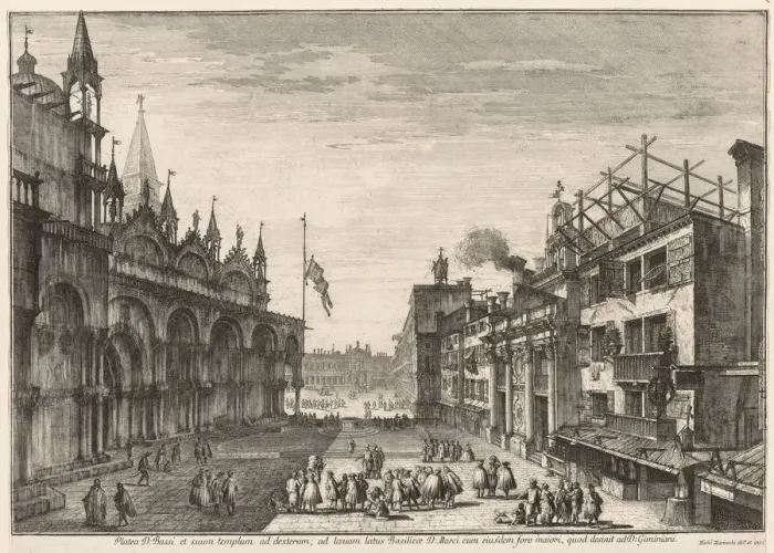 Framed Print : Views of Venice: Piazzetta S. Basso, 1741. Creator: Michele Marieschi (Italian, 1710-1743) Framed Print : Views of Venice: Piazzetta S. Basso, 1741. Creator: Michele Marieschi (Italian, 1710-1743)
