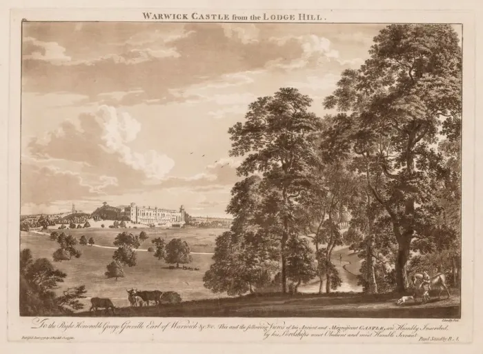 Framed Print : Views of Warwick Castle: Warwick Castle from the Lodge Hill, 1776. Creator: Paul Sandby (British Framed Print : Views of Warwick Castle: Warwick Castle from the Lodge Hill, 1776. Creator: Paul Sandby (British