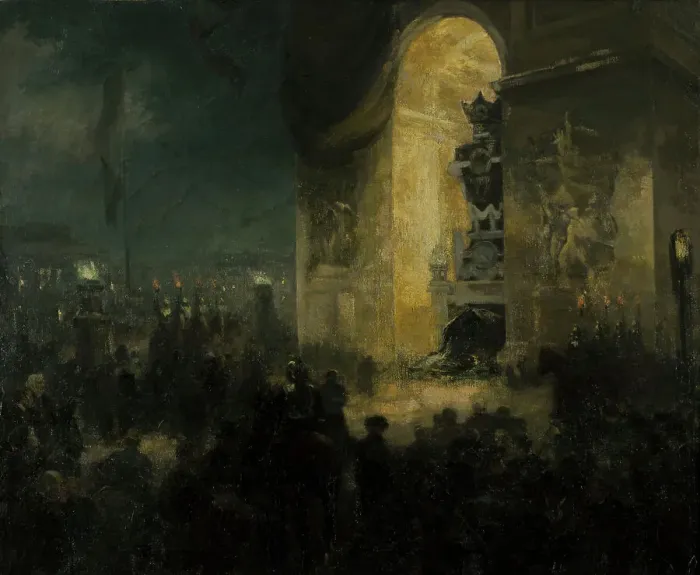 Framed Print : Vigil under the Arc de Triomphe, c1903. Creator: Alfred Philippe Roll Framed Print : Vigil under the Arc de Triomphe, c1903. Creator: Alfred Philippe Roll