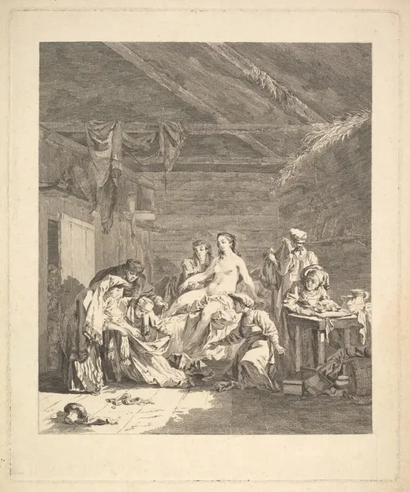 Framed Print : Vignette of the first volume, page 165: Usage des Russes aprè Framed Print : Vignette of the first volume, page 165: Usage des Russes aprè