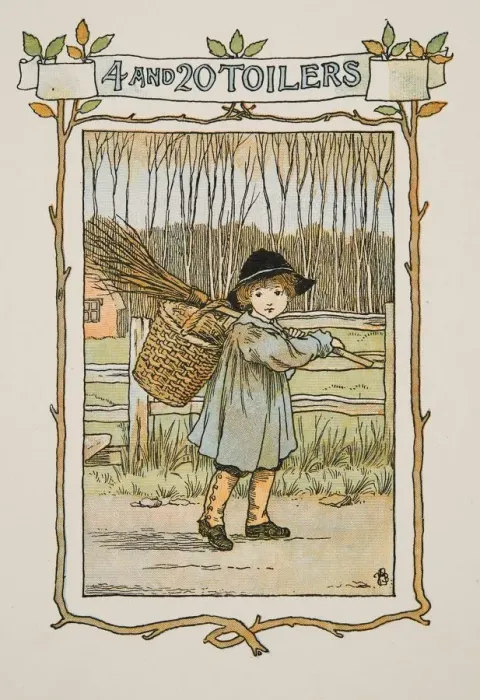 Framed Print : Vignette from Four and Twenty Toilers, pub. 1900 (colour lithograph) Framed Print : Vignette from Four and Twenty Toilers, pub. 1900 (colour lithograph)