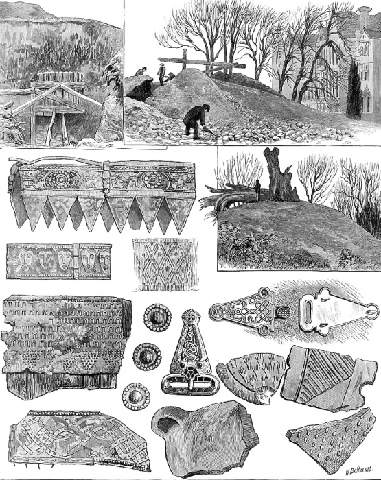 Framed Print : A Viking's tomb, lately discovered at Taplow Court, near Maidenhead, 1883. Creator: Unknown. A Viking's tomb, lately discovered at Taplow Court, near Maidenhead, 1883 Framed Print : A Viking's tomb, lately discovered at Taplow Court, near Maidenhead, 1883. Creator: Unknown. A Viking's tomb, lately discovered at Taplow Court, near Maidenhead, 1883