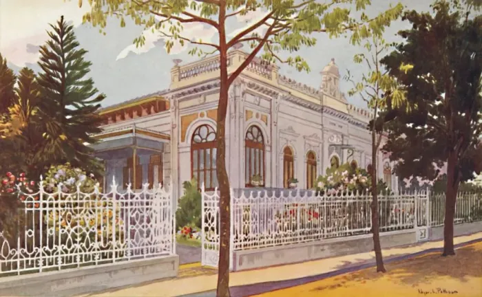 Framed Print : Vilino Nair, Residence of Admiral Baron de Teffe von Hoonholtz, Petropolis, 1914. Artist: Edgar L Pattison Framed Print : Vilino Nair, Residence of Admiral Baron de Teffe von Hoonholtz, Petropolis, 1914. Artist: Edgar L Pattison