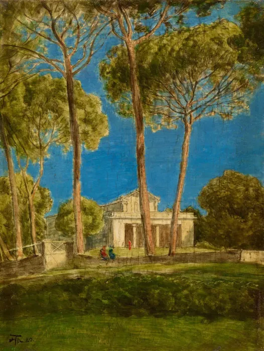 Framed Print : Villa Borghese, 1880 Framed Print : Villa Borghese, 1880