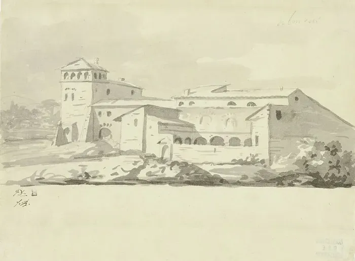 Framed Print : Villa in the Campagna, 1775–80. Creator: Jacques-Louis David