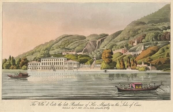 The Villa d Este the late Residence of Her Majesty on the Lake of Como, 1820. Creator: Unknown