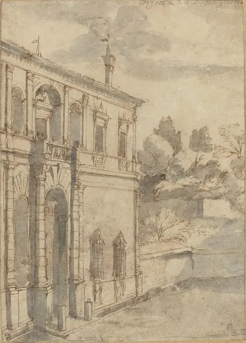 Framed Print : Villa di Papa Giulio, c. 1635. Creator: Claude Lorrain Framed Print : Villa di Papa Giulio, c. 1635. Creator: Claude Lorrain