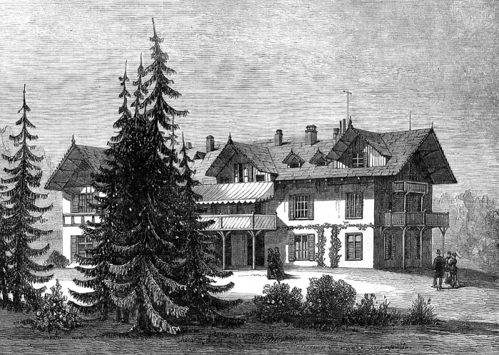 Framed Print : The Villa Hohenlohe, Baden-Baden, occupied by the Queen, 1880. Creator: Unknown Framed Print : The Villa Hohenlohe, Baden-Baden, occupied by the Queen, 1880. Creator: Unknown