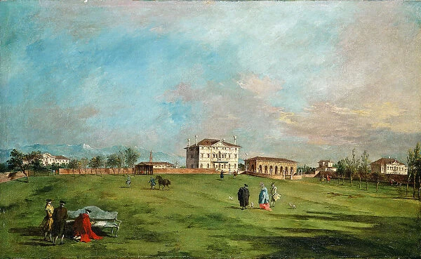 The Villa Loredan, Paese, early 1780s. Creator: Francesco Guardi