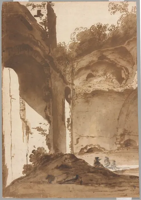 Framed Print : Villa of Maecenas at Tivoli, c. 1627. Creator: Bartholomeus Breenbergh Framed Print : Villa of Maecenas at Tivoli, c. 1627. Creator: Bartholomeus Breenbergh