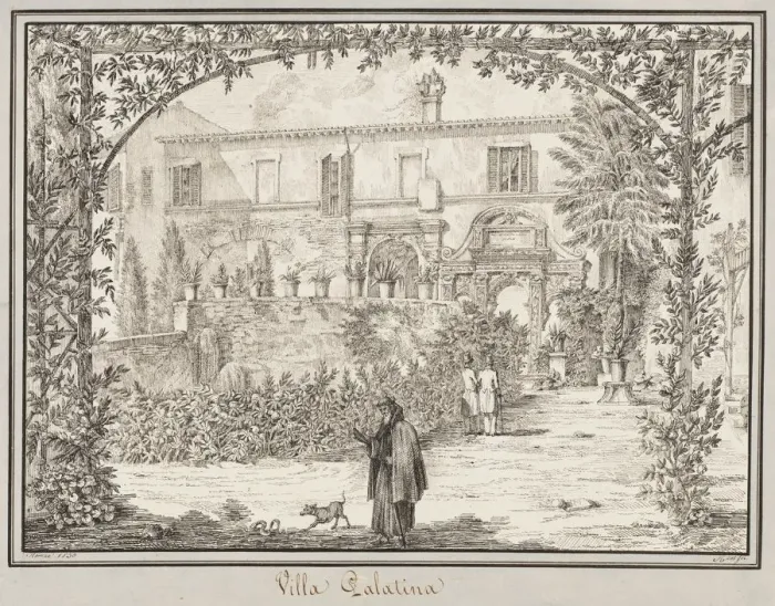 Framed Print : Villa Palatina, 1830. Creator: Peter Heinrich Lambert von Hess (German, 1792-1871) Framed Print : Villa Palatina, 1830. Creator: Peter Heinrich Lambert von Hess (German, 1792-1871)