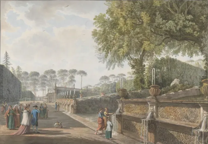 Framed Print : Villa Pamphili, ca. 1780. Creators: Giovanni Volpato, Louis Ducros Framed Print : Villa Pamphili, ca. 1780. Creators: Giovanni Volpato, Louis Ducros