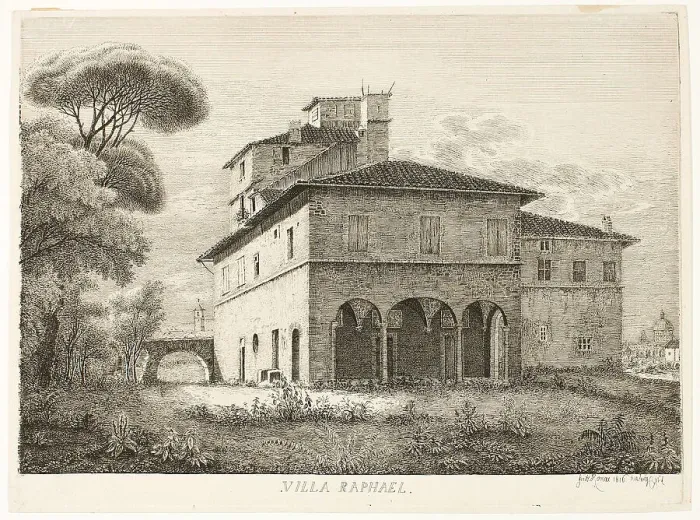 Framed Print : Villa Raphael, Rome, 1816. Creator: Ludwig Emil Grimm Framed Print : Villa Raphael, Rome, 1816. Creator: Ludwig Emil Grimm