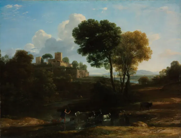 Framed Print : Villa in the Roman Campagna, 1646-1647. Artist: Lorrain, Claude (1600-1682) Framed Print : Villa in the Roman Campagna, 1646-1647. Artist: Lorrain, Claude (1600-1682)