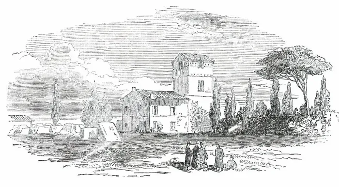 Framed Print : Villa Santucci - Head-Quarters of General Oudinot - Rome, 1850. Creator: Unknown Framed Print : Villa Santucci - Head-Quarters of General Oudinot - Rome, 1850. Creator: Unknown