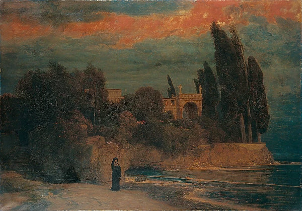 Villa by the Sea. Artist: Bocklin, Arnold (1827-1901)