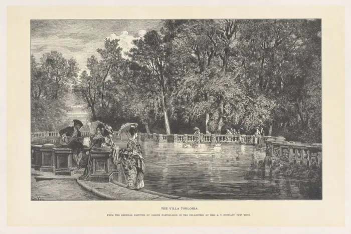 Framed Print : The Villa Torlonia, from the original painting by Joseph Castiglione in the collec... 19th century. Creator: Anon Framed Print : The Villa Torlonia, from the original painting by Joseph Castiglione in the collec... 19th century. Creator: Anon