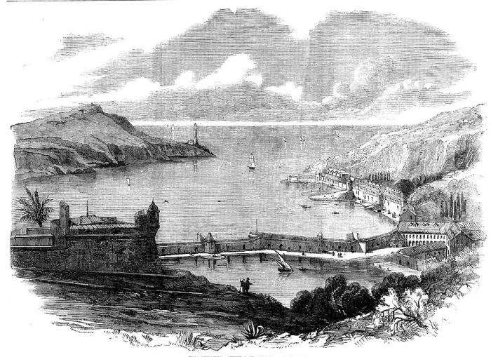 Framed Print : Villafranca - from a sketch by Leclerc, 1858. Creator: Unknown Framed Print : Villafranca - from a sketch by Leclerc, 1858. Creator: Unknown