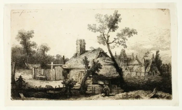 Framed Print : The Village, 1778. Creator: Jean Pierre Norblin Framed Print : The Village, 1778. Creator: Jean Pierre Norblin