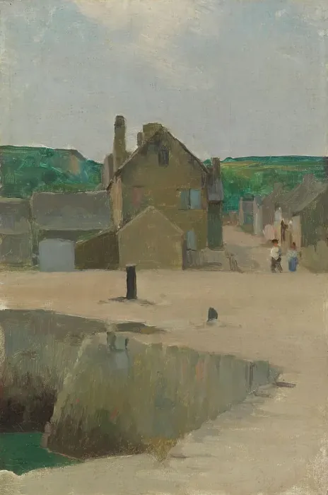 Framed Print : Village, 1886-1887. Creator: Eero Jarnefelt Framed Print : Village, 1886-1887. Creator: Eero Jarnefelt