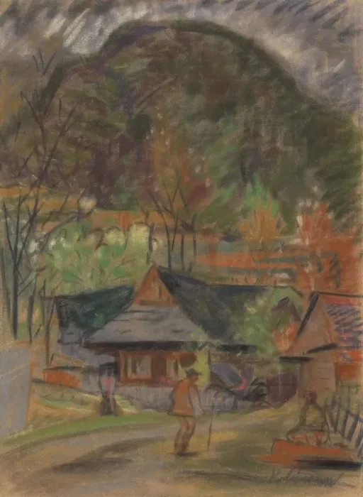 Framed Print : In the village, around 1933. Creator: Arnold Peter Weisz-Kubincan Framed Print : In the village, around 1933. Creator: Arnold Peter Weisz-Kubincan