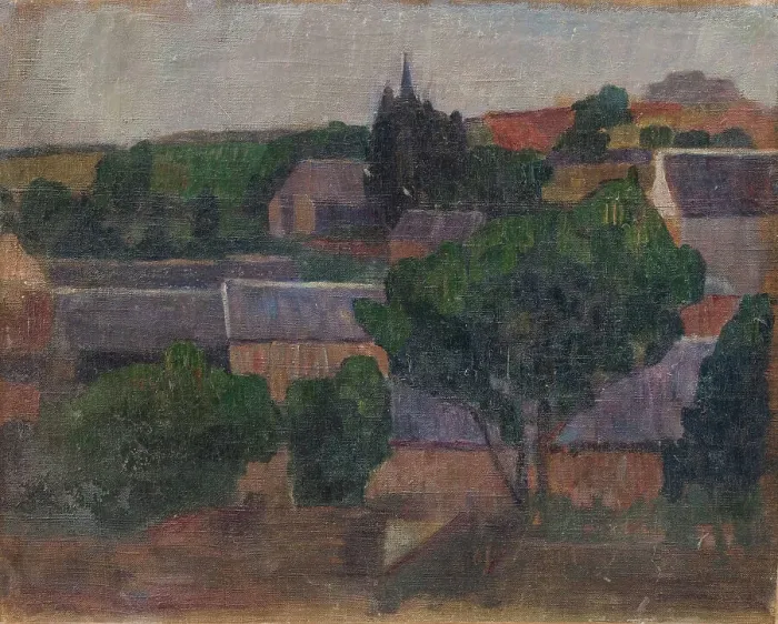 Framed Print : Village in Brittany, 1892. Creator: Gad Frederick Clement Framed Print : Village in Brittany, 1892. Creator: Gad Frederick Clement