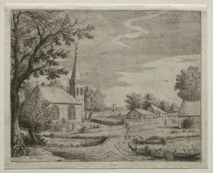 Framed Print : Village Church. Creator: Jan van Goyen (Dutch, 1596-1656) Framed Print : Village Church. Creator: Jan van Goyen (Dutch, 1596-1656)